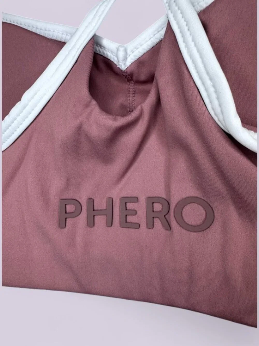 Mauve Pink Heart Detail Legging & Sports Bra Set Small
